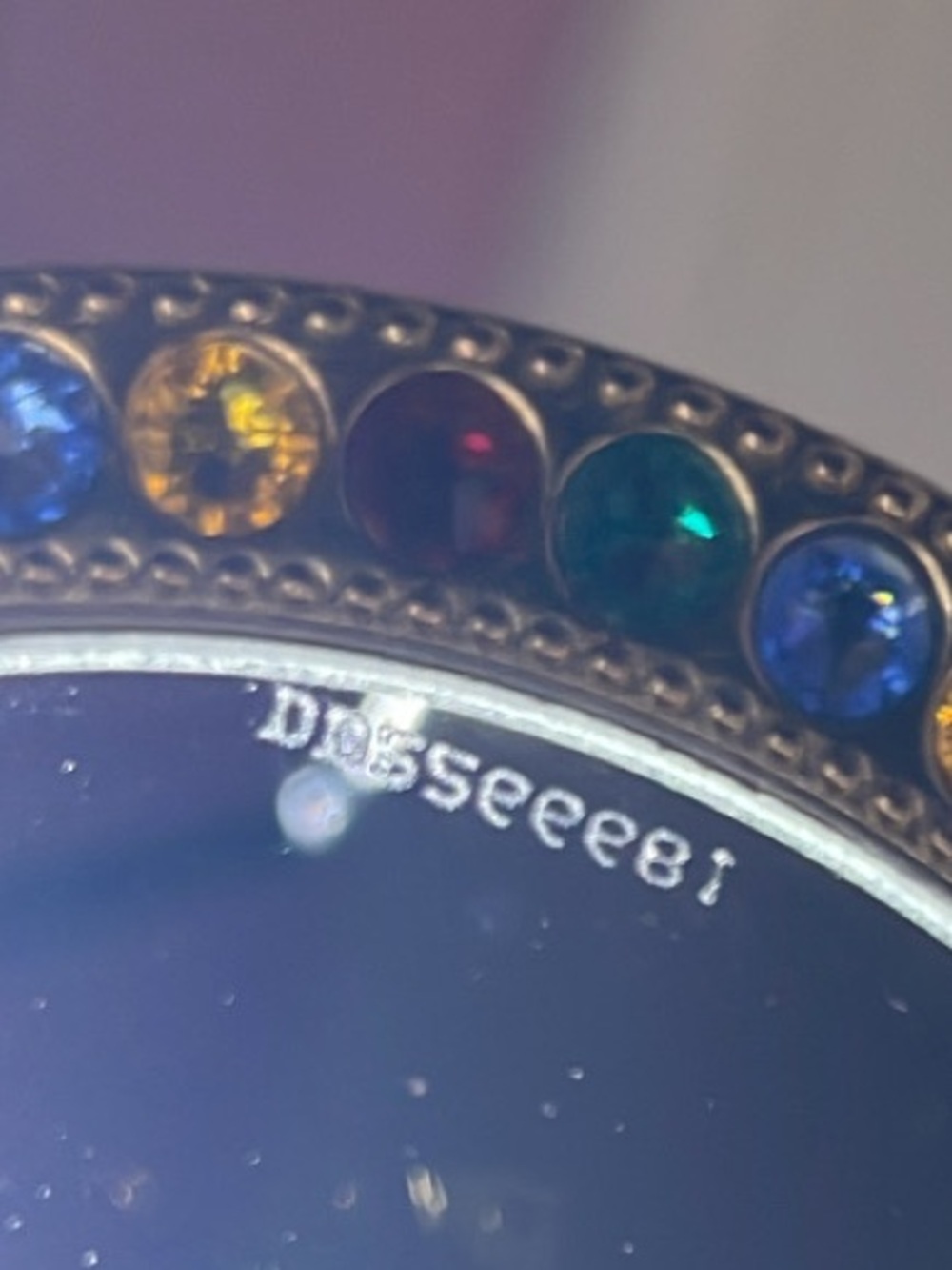 Dolce & Gabbana Gold Round Sunglasses with Multicolor Crystal Accents - Picture 6 of 6
